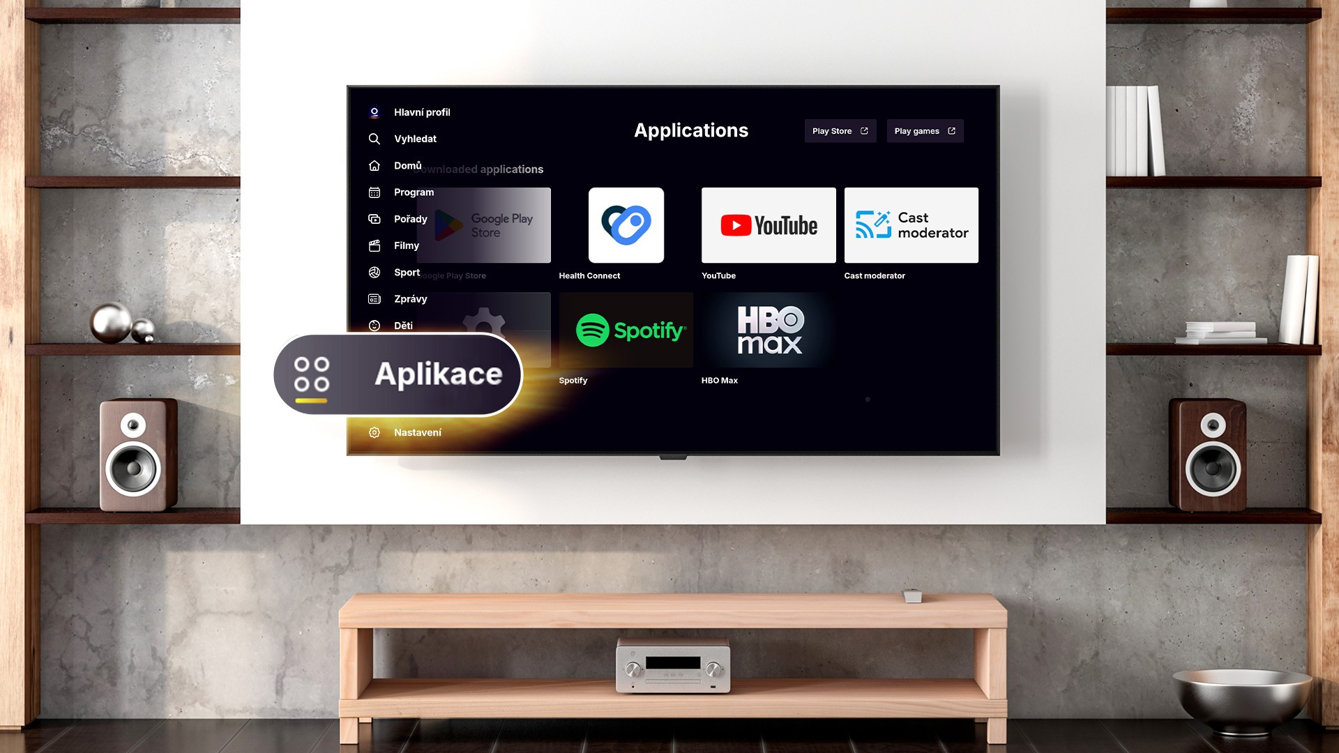 Další aplikace dostupné ve Oneplay Boxu